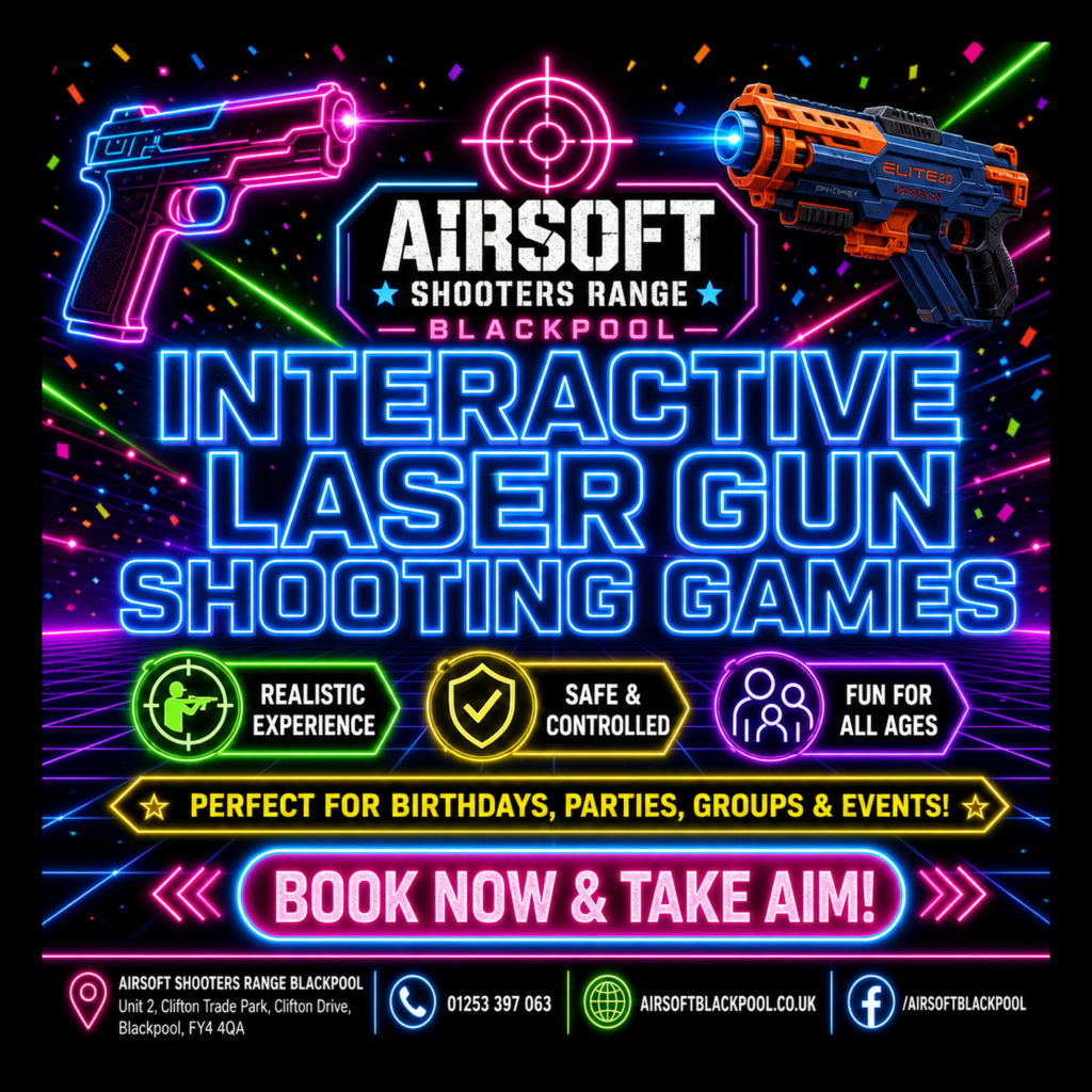 laser shooting in blackpool